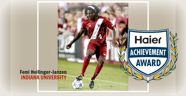 Indiana Soccer Standout Femi Hollinger-Janzen Recognized With The Haier Achievement Award